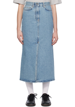 Loulou Studio Blue Rona Denim Maxi Skirt