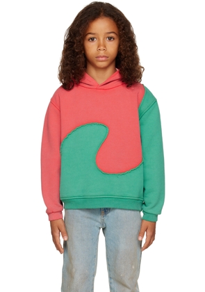 ERL Kids Red & Green Swirl Hoodie