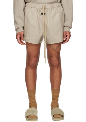 Fear of God Taupe Drawstring Shorts