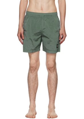 Stone Island Green Double-Dyed Swim Shorts