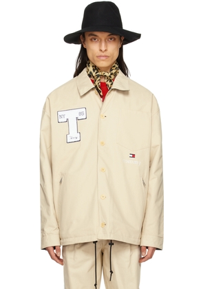 Tommy Jeans Beige Coach Reversible Jacket