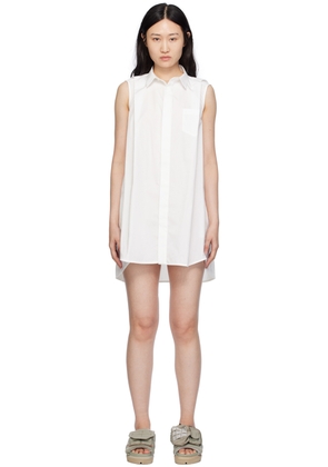 sacai Off-White Buttoned Minidress