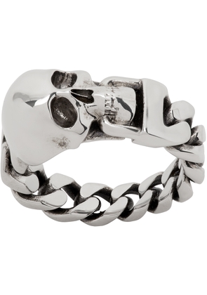 Alexander McQueen Silver Skull Ring