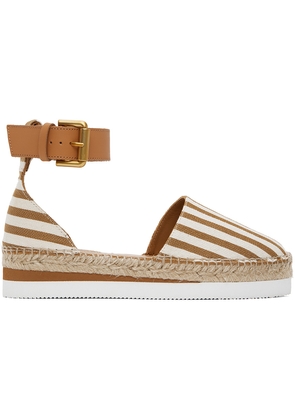 See by Chloé Brown & Off-White Glyn Flat Espadrilles