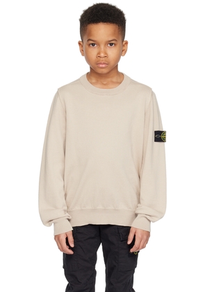 Stone Island Junior Kids Beige Crewneck Sweater