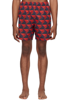 Lacoste Red Robert George Print Swim Shorts