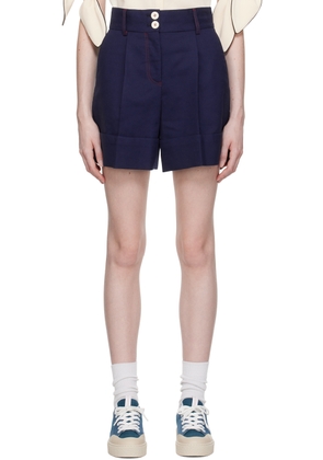 See by Chloé Navy Cuffed Shorts