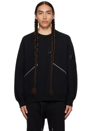 sacai Black Sponge Sweatshirt