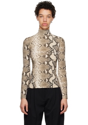 Stella McCartney Brown Python Long Sleeve T-Shirt