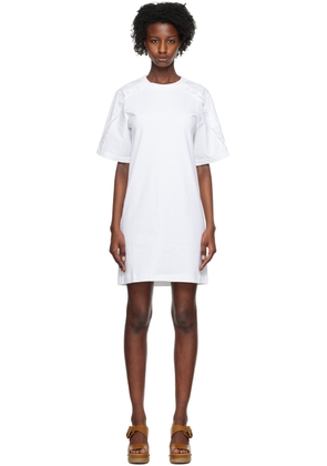 See by Chloé White Ruffled Minidress