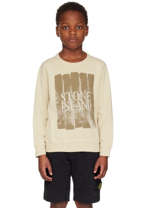 Stone Island Junior Kids Beige Printed Sweatshirt