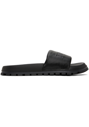 Marc Jacobs Black 'The Leather Slide' Sandals