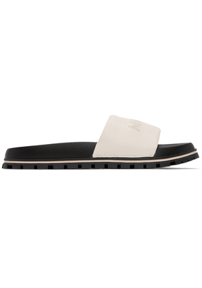 Marc Jacobs White 'The Leather Slide' Sandals