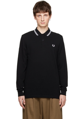 Fred Perry Black Embroidered Polo