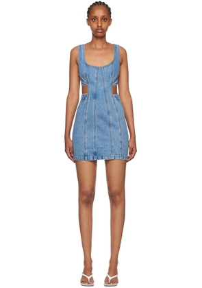 Grlfrnd Blue Vivi Denim Minidress