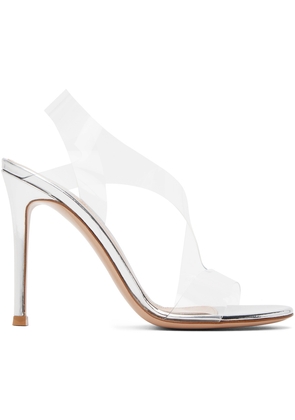 Gianvito Rossi Silver Metropolis Heeled Sandals