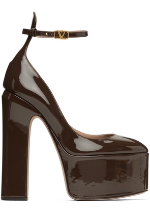 Valentino Garavani Brown Tan-Go Platform Heels