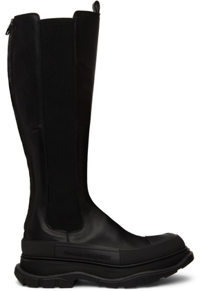 Alexander McQueen Black Tread Slick Boots