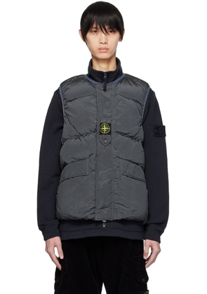 Stone Island Gray Quilted Reversible Down Vest