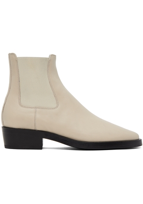 Fear of God Beige Cowboy Chelsea Boots