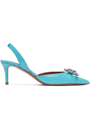 Amina Muaddi Blue Rosie Sling 60 Heels