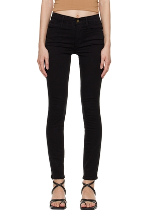 FRAME Black 'Le High Skinny' Jeans