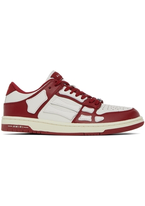 AMIRI Red & White Skel Low Sneakers