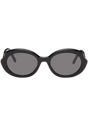 LOEWE Black Mini Oval Slim Sunglasses