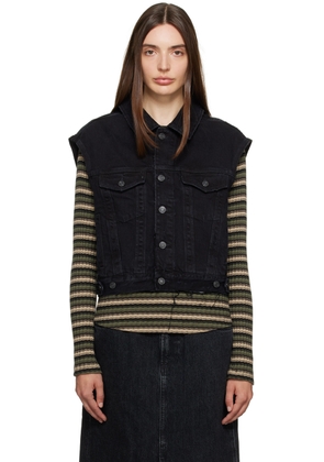 AGOLDE Black Charli Denim Vest