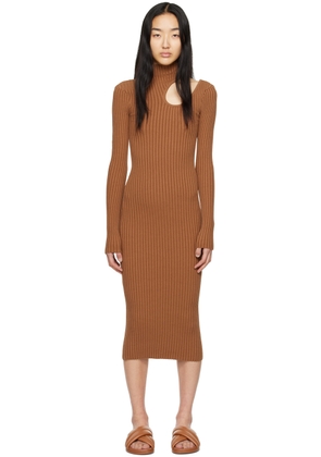 ANINE BING Brown Victoria Midi Dress