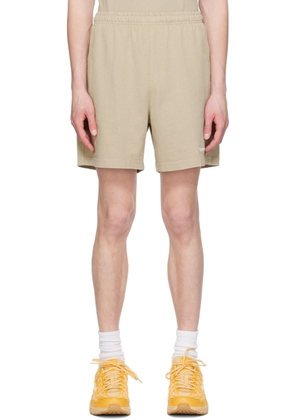 Sporty & Rich Taupe Serif Shorts