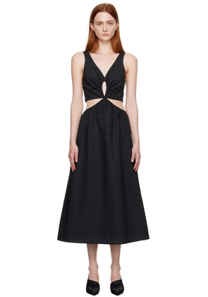 ANINE BING Black Dione Midi Dress