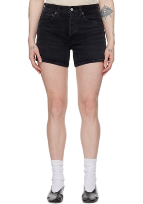 AGOLDE Black Parker Denim Shorts