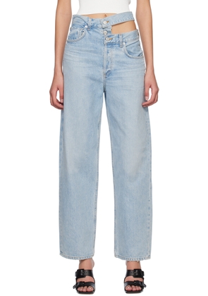 AGOLDE Blue Broken Waistband Jeans