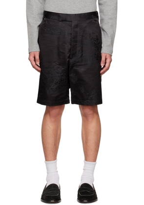 Thom Browne Black Jacquard Shorts