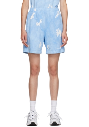 Sporty & Rich Blue Serif Shorts