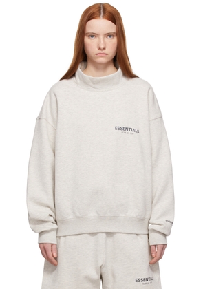 Fear of God ESSENTIALS Off-White Pullover Mockneck Sweatshirt