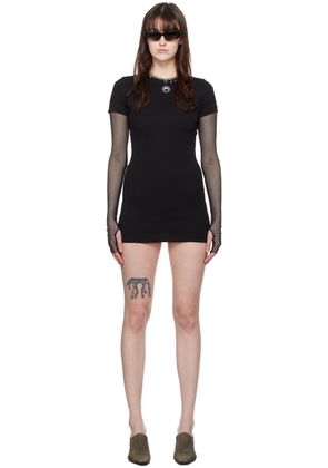 Marine Serre Black 1x1 Minidress