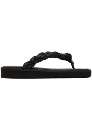 See by Chloé Black Braided Flat Sandals