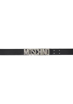 Moschino Black Logo Belt