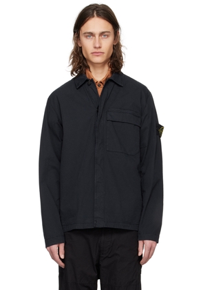 Stone Island Navy Regular Fit Overshirt Jacket