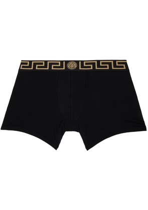 Versace Underwear Black Greca Border Boxers