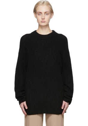 by Malene Birger Black Cirla Mohair-Blend Crewneck