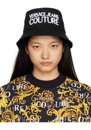 Versace Jeans Couture Black Embroidered Bucket Hat