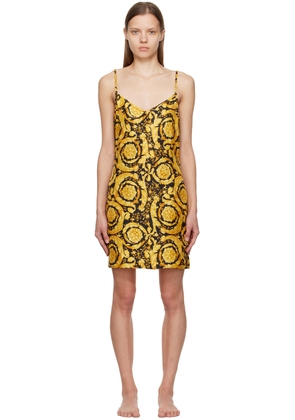 Versace Underwear Yellow & Black Barocco Minidress