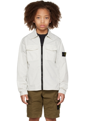 Stone Island Junior Kids Gray Zip Shirt