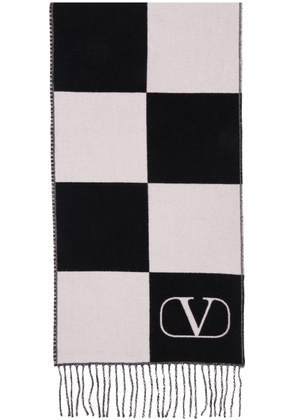 Valentino Garavani Pink & Black Exchess Scarf