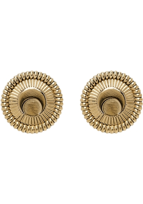 Marine Serre Gold Regenerated Tin Buttons Earrings