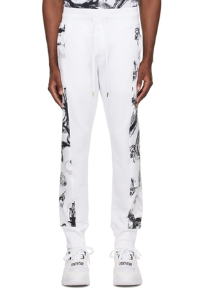 Versace Jeans Couture White Watercolour Couture Sweatpants