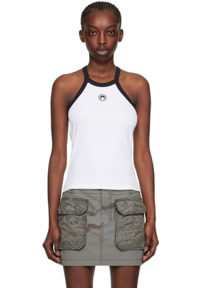 Marine Serre White Racer Back Tank Top